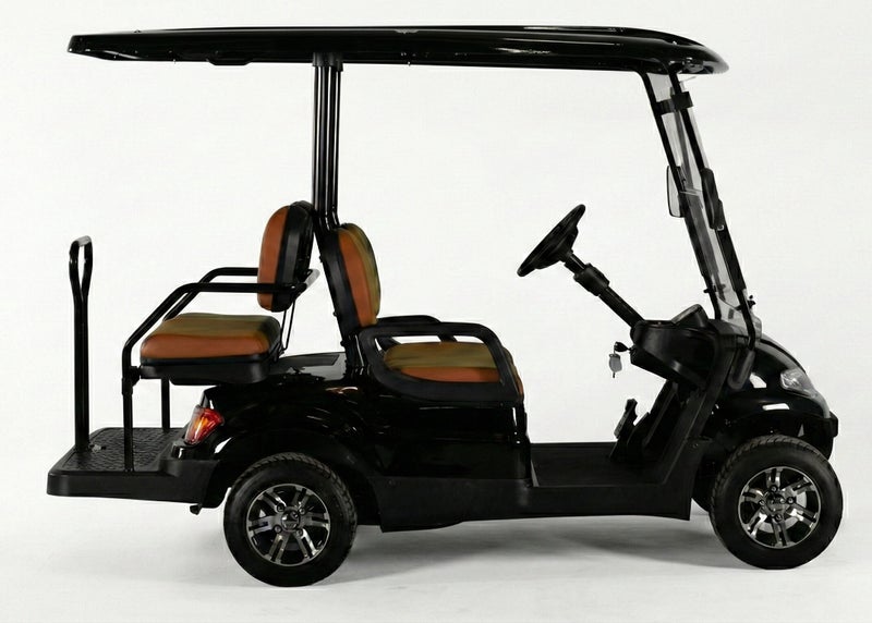 EPIC 2+2 Non-Lifted Electric Golf Cart with Lithium Battery 105Ah& Standard Tires | 4-Seater LSEV (Black) - Image 5